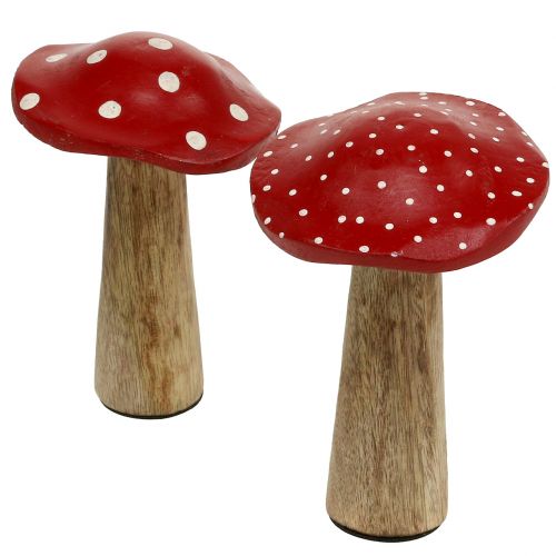 Floristik24 Toadstools lavet af træ 14cm 6stk