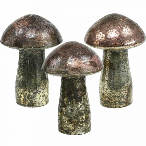 Floristik24 Deco svampe glas pink borddekoration efterår Ø6,5cm H10cm 3stk