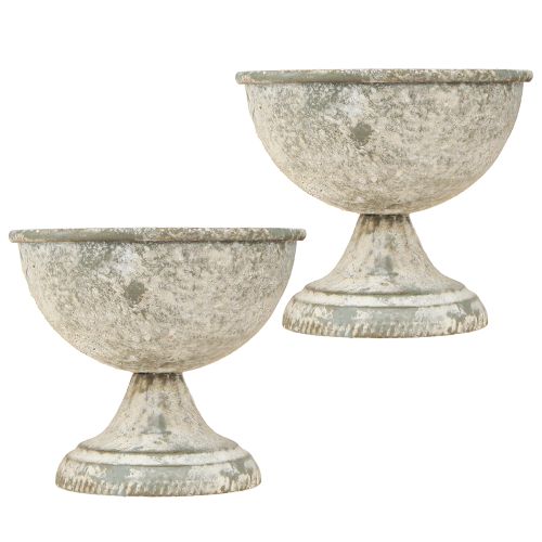 Artikel Dekorativt trofæ metalbæger i antik Ø12cm H10,5cm 2stk