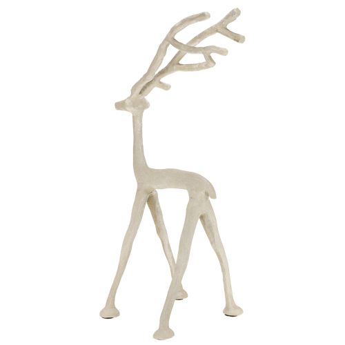 Artikel Dekorativ rensdyr metalfigur hjort grå ler optik H35cm