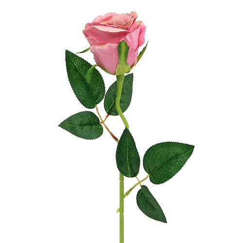 Floristik24 Dekorativ rose Ø6cm lyserød L50cm 1p