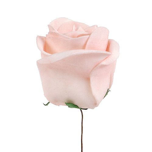 Floristik24 Deco rose mix hvid, pink, creme Ø7,5cm 12st