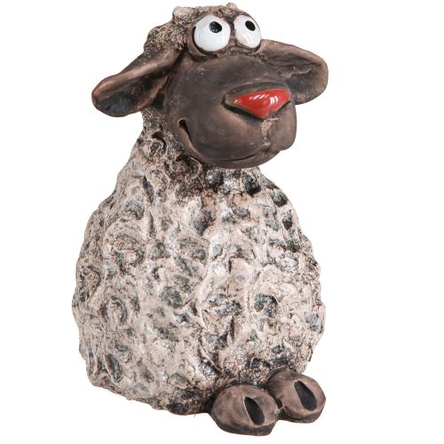 Artikel Dekorative fåre keramik påskefigurer brun H13,5cm 2 stk