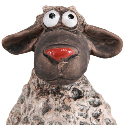 Artikel Dekorative fåre keramik påskefigurer brun H13,5cm 2 stk