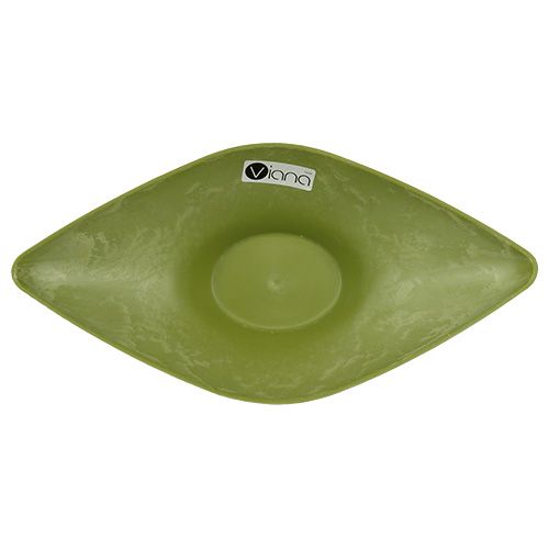Floristik24 Dekorativ skål 34 cm x 17,5 cm H10cm lysegrøn, 1 stk