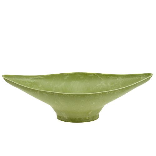 Floristik24 Dekorativ skål 34 cm x 17,5 cm H10cm lysegrøn, 1 stk