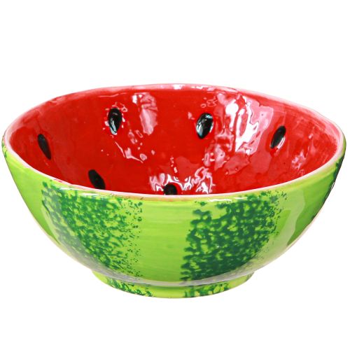 Dekorativ skål keramisk vandmelon sommerdekoration Ø15cm H6cm