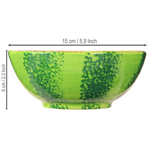 Artikel Dekorativ skål keramisk vandmelon sommerdekoration Ø15cm H6cm