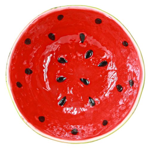 Artikel Dekorativ skål keramisk vandmelon sommerdekoration Ø15cm H6cm