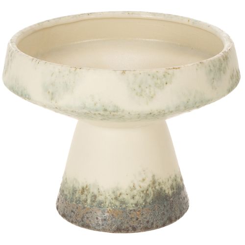 Dekorativ keramikskål, creme grågrøn, Ø20 cm, H16 cm købe | Floristik24.dk