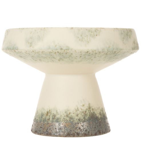 Dekorativ keramikskål, creme grågrøn, Ø20 cm, H16 cm | Floristik24.dk