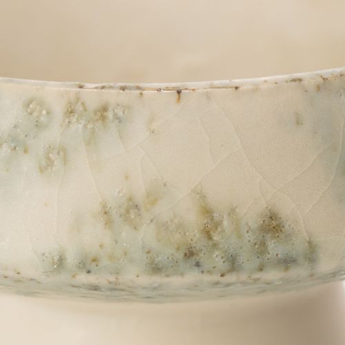 Dekorativ keramikskål, creme grågrøn, Ø20 cm, H16 cm | Floristik24.dk