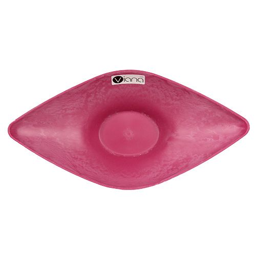 Floristik24 Dekorativ skål lyserød 34 cm x 17,5 cm H10cm, 1 stk
