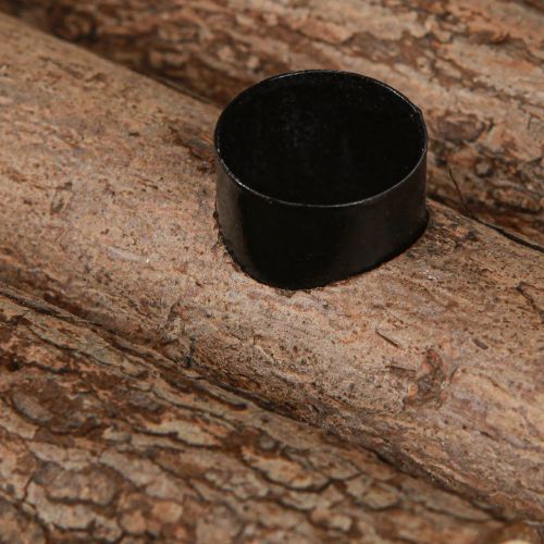 Artikel Dekorativ kane af træbark, 4 lysestager, 40×12,5 cm