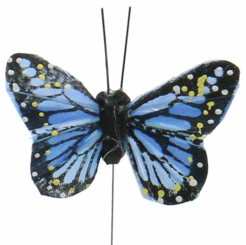 Artikel Dekorative sommerfugle på tråd flerfarvet 5,5 cm 24 stk