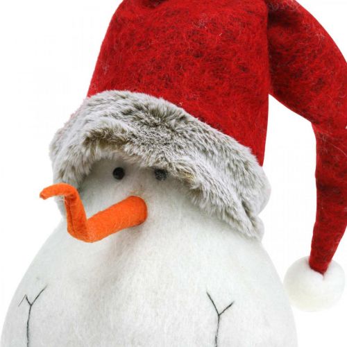 Floristik24 Deco snemand med hat Adventsdekoration julefigur H38cm