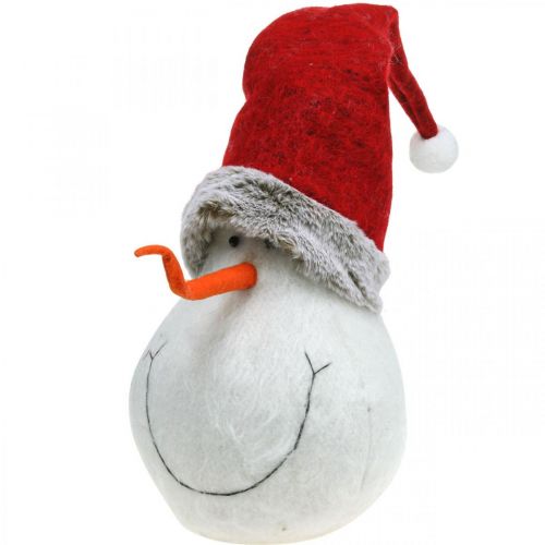Floristik24 Deco snemand med hat Adventsdekoration julefigur H38cm