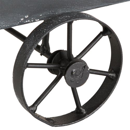 Artikel Dekorativ trillebør plantekasse metal antracit L30cm