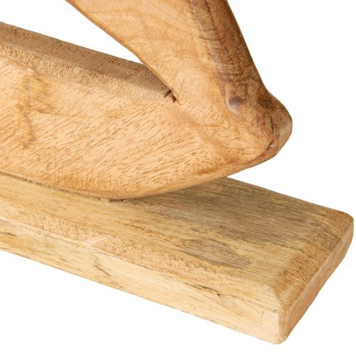 Artikel Dekoration Sejlbåd Træ på Base Naturlig Maritime H57,5cm