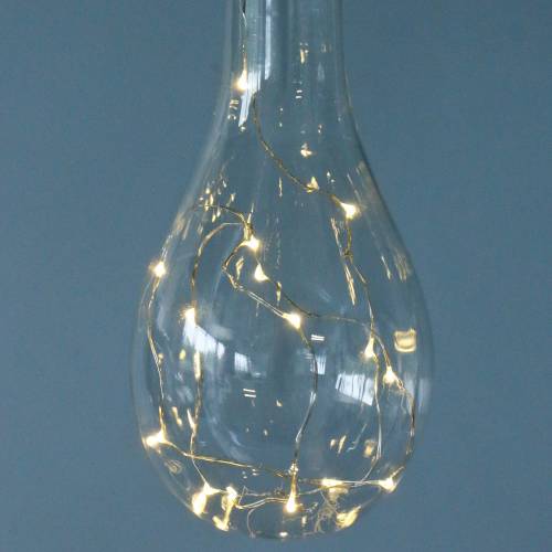 Artikel LED-lys dekorativ glødelampe varm hvid 20cm