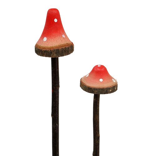 Floristik24 Toadstool på pinden 28cm - 29cm 12pcs