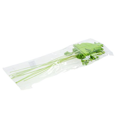 Floristik24 Dekorative pinde frøgrøn 7cm - 10cm 12stk