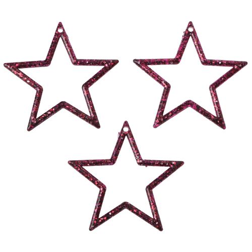 Dekorativ Star Berry Glitter Bordpynt Jul 4,5cm 120 stk