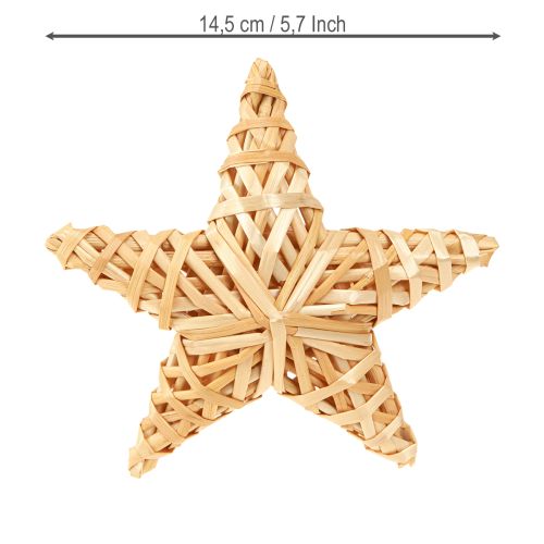 Artikel Dekorative stjerner juletræspynt rottingstjerner 14,5 cm 3 stk.