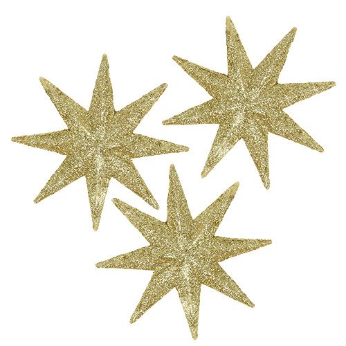 Floristik24 Dekorative stjerner guld Ø5cm 20stk