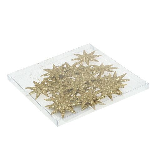 Floristik24 Dekorative stjerner guld Ø5cm 20 stk