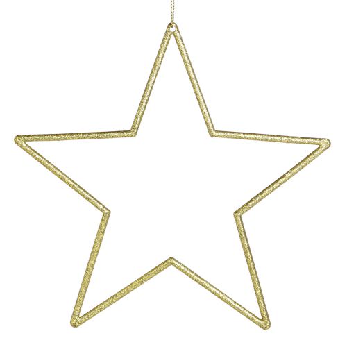 Artikel Dekorative stjerner guld med glitter træ dekoration stjerner 18cm 8 stk