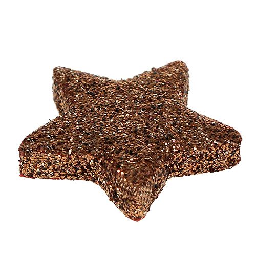 Floristik24 Deco stjerner mini 2,5 cm kobber, glimmer 100 stk