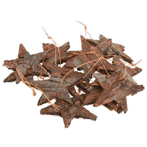 Artikel Dekorative stjerner fyrretræ natur juletræspynt fyrrestjerner 6cm 12 stk