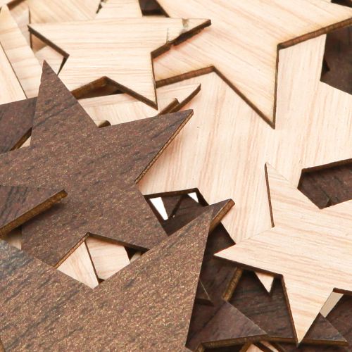 Artikel Dekorative julestjerner naturbrun Ø3,5–5,5cm 48 stk