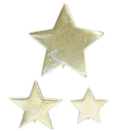 Dekorative stjerner spreder dekoration guld Ø3-7cm – 2. valg – 44 stk