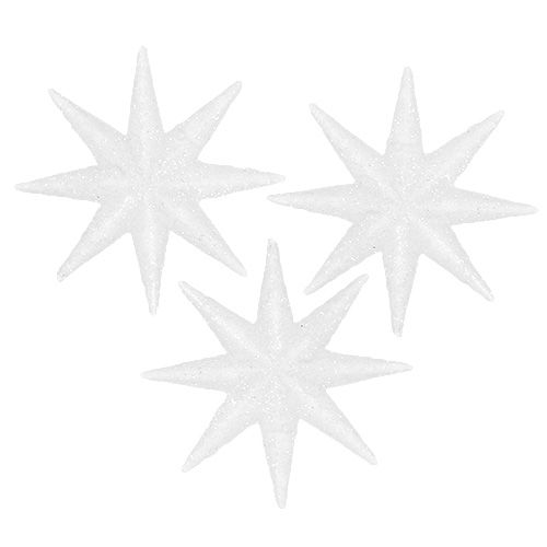 Floristik24 Dekorative stjerner hvid Ø5cm 20stk