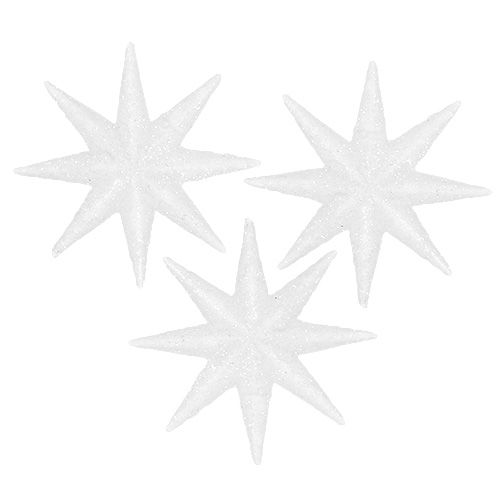 Floristik24 Pyntestjerner hvid Ø5cm 20 stk