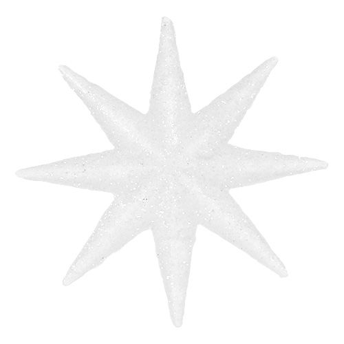 Floristik24 Dekorative stjerner hvid Ø5cm 20stk