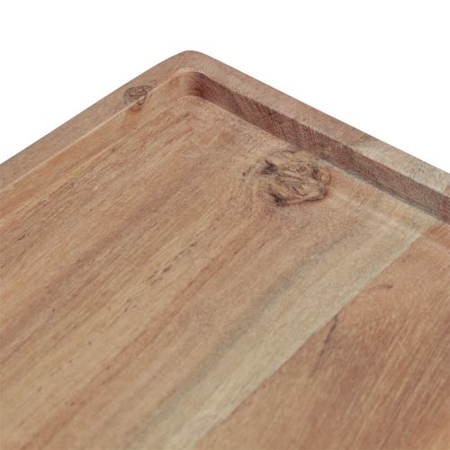 Artikel Dekorativ bakke akacietræ rektangulær natur 30×25cm