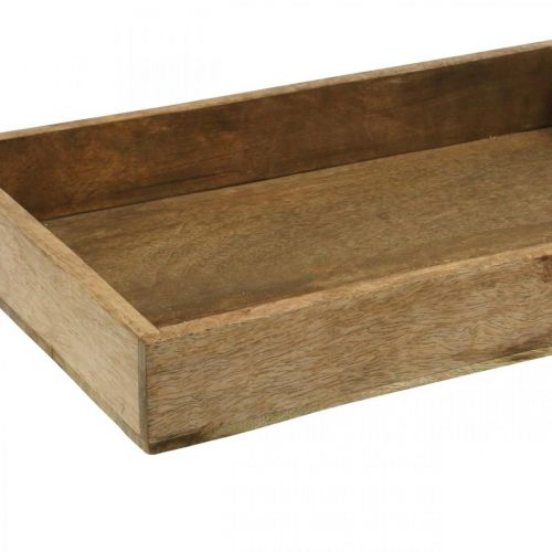 Floristik24 Dekorativ bakke træbakke rektangulært arrangement underlag 37×25cm