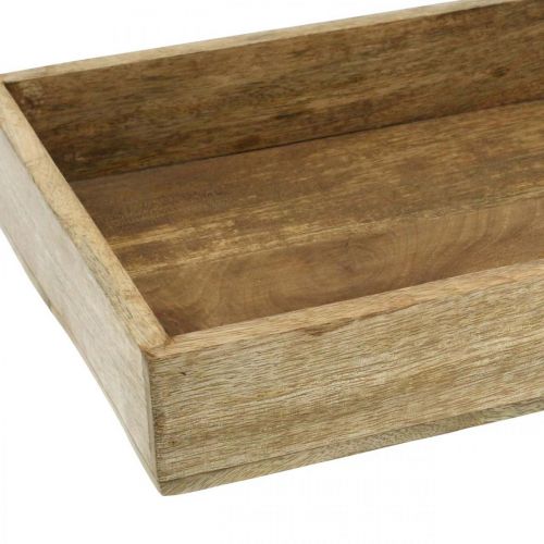 Floristik24 Dekorativ bakke træbakke rektangulært arrangement underlag 32×22cm
