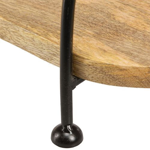 Artikel Dekorativ bakke, aflang oval træbakke med hank 70cm
