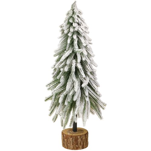 Dekorativ juletræsfod med snedækket bark Ø20cm H50cm
