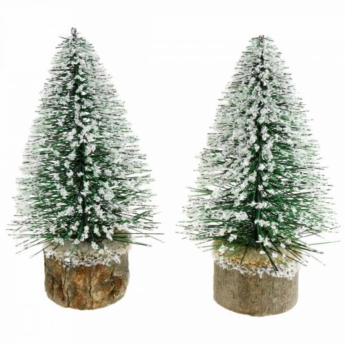 Artikel Julepynt, deco gran, mini grangrøn sneet H15cm Ø9,5cm 6stk