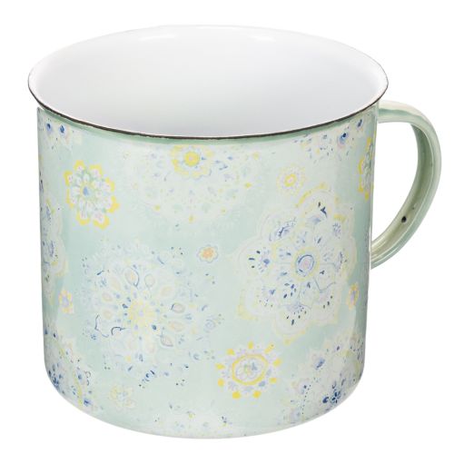 Dekorativt krus, urtepotte, mandala, emaljeret, Ø13 cm H12 cm købe | Floristik24.dk