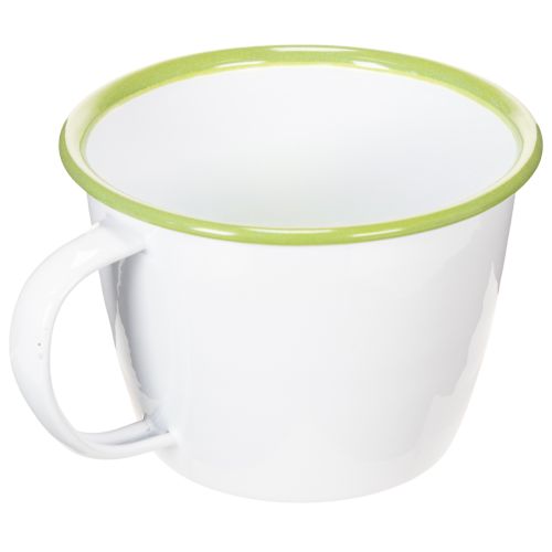 Dekorativ kop, emaljeret urtepotte, Ø11 cm H8 cm | Floristik24.dk