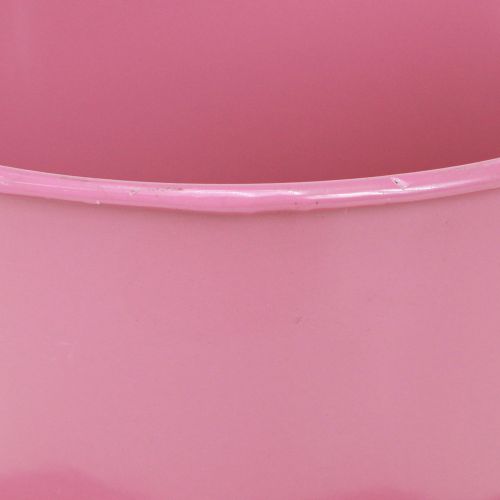 Artikel Dekorativ tekop metalkop med tallerken pink Ø12 H10cm 8 stk