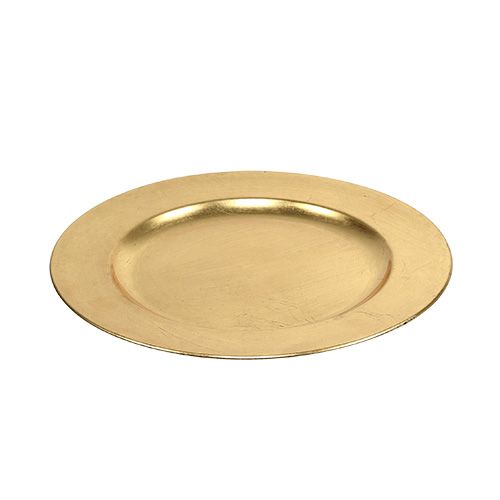 Dekorativ tallerken guld Ø28cm