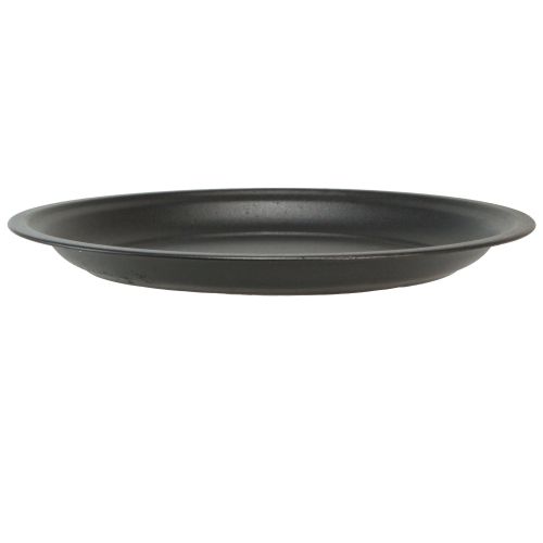 Floristik24 Dekorativ tallerken metalskål dekorativ tallerken antracit Ø26cm 5 stk
