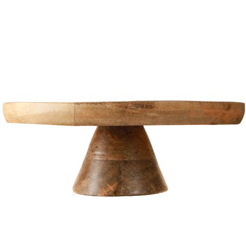 Artikel Dekorativ tallerken med base mango træ fersken motiv Ø26cm H9,5cm